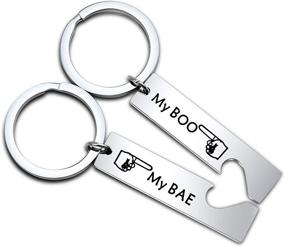 img 4 attached to 🔑 WSNANG BAE Boo Matching Set Keychain Couples Gift His and Her- SEO
