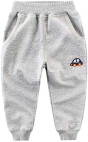 img 4 attached to 🩳 Fruitsunchen Little Sports Cotton Sweatpants: Stylish and Comfortable Boys' Clothing