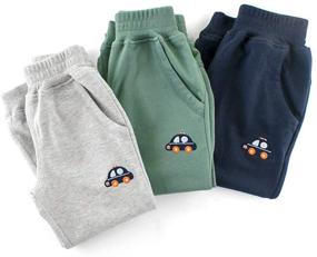 img 3 attached to 🩳 Fruitsunchen Little Sports Cotton Sweatpants: Stylish and Comfortable Boys' Clothing