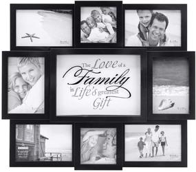 img 3 attached to 🖼️ Malden International Designs The Love of a Family Collage Picture Frame, Black, 8 Options, 6-4x6 &amp; 2-4x4, Dimensional (8308-08)