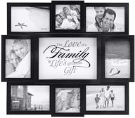 🖼️ malden international designs the love of a family collage picture frame, black, 8 options, 6-4x6 &amp; 2-4x4, dimensional (8308-08) логотип