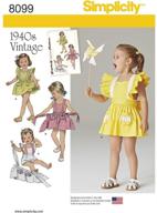👶 simplicity 8099: vintage toddler romper and skirt sewing pattern, sizes 1/2-4 - create timeless outfits for little ones! logo