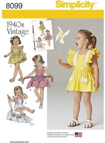 img 3 attached to 👶 Simplicity 8099: Vintage Toddler Romper and Skirt Sewing Pattern, Sizes 1/2-4 - Create Timeless Outfits for Little Ones!