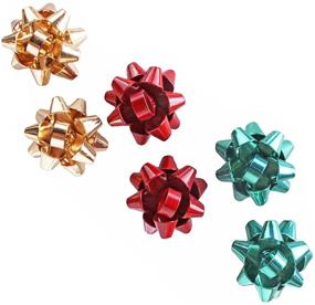 img 4 attached to 🎅 VK Accessories Set of 3 Christmas Bow Shape Santa Earrings for Women and Girls