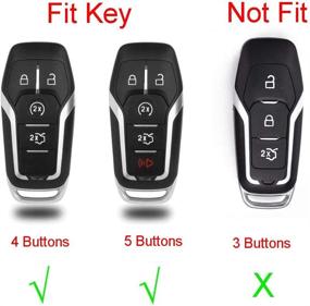 img 3 attached to Protect and Personalize Your Ford Mustang: Royalfox(TM) 4 5 🔑 Buttons TPU Smart Keyless Entry Remote Key Fob Case Cover in Blue Защитите и индивидуализируйте ваш Ford Mustang: Royalfox(TM) 4 5 🔑 кнопки TPU Smart бесключевой дистанционный ключ-брелок-футляр синего цвета.