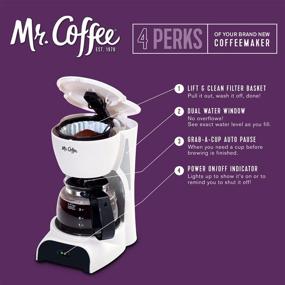 img 1 attached to ☕ White 4-Cup Coffee Maker: Mr. Coffee DR4-RB