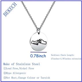 img 3 attached to BEKECH Necklace Friendship Language Pendant Girls' Jewelry