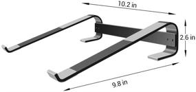 img 1 attached to 💻 Black Laptop Stand for Desk - Detachable Laptop Holder and Riser Compatible with MacBook, HP Laptop, and More (11” to 17.3”)