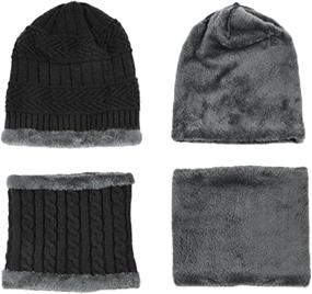 img 3 attached to 🧢 ZZLAY Winter Thick Beanie Slouchy: Stylish Boys' Accessory for Hats & Caps