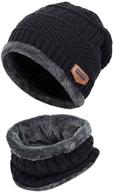 🧢 zzlay winter thick beanie slouchy: stylish boys' accessory for hats & caps logo