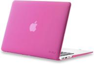 💖 kuzy macbook air 13 inch case – 2017 2016 2015 2013 versions (a1466 a1369) – see through neon pink hardshell cover for apple laptop – macbook air case 13.3 inch logo
