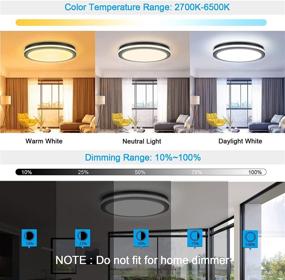 img 3 attached to 💡 10 Inch Dimmable Flush Mount Ceiling Lights with Remote Control - Oeegoo 24W LED Light Fixtures Round, Waterproof & Color Temperature Adjustable - Modern Lighting for Kids Room Kitchen Bedroom Bathroom