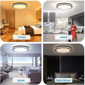 img 2 attached to 💡 10 Inch Dimmable Flush Mount Ceiling Lights with Remote Control - Oeegoo 24W LED Light Fixtures Round, Waterproof & Color Temperature Adjustable - Modern Lighting for Kids Room Kitchen Bedroom Bathroom