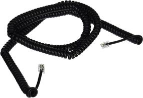 img 1 attached to Reliable and Durable 25-Foot Black Belkin Pro Series Coiled Telephone Handset Cord