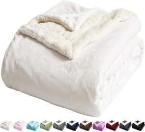 img 4 attached to LBRO2M Microfiber Reversible Luxurious Blankets Bedding