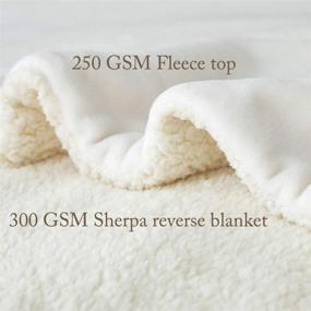 img 1 attached to LBRO2M Microfiber Reversible Luxurious Blankets Bedding