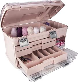 img 1 attached to 🗂️ Optimized Three Drawer Organization System with Dual Utility Stows - Battery, Jewelry, Small Parts, Craft, Sewing, Paint, and Collectibles Storage