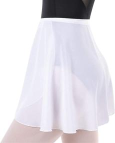 img 2 attached to 🩰 Sheer Chiffon Ballet Wrap Skirt for Women and Girls - Dancewear Skirt