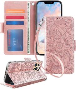 img 4 attached to Petocase Embossed Wristlet Shockproof Protective Cell Phones & Accessories for Cases, Holsters & Clips