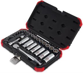 img 4 attached to 🔧 Sunex Chrome Socket Set: 1/4" and 3/8" Drive, SAE/Metric, 6-Point & 12-Point, 1/4" – 3/4", 6mm – 19mm, 30-Piece