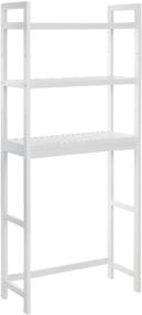 img 4 attached to 🛁 Organize Your Bathroom with the SONGMICS 3-Tier Bamboo Over-The-Toilet Storage - Adjustable Shelves, Easy Assembly, White UBTS01WT