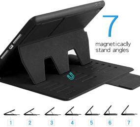 img 3 attached to TSOMEI New iPad 10.2 Case 8th Generation 2020, 7th Genaration 2019, Multi-Angle Magnetic Stand, Pencil Holder, Sleep/Wake Protective Cover for iPad 10.2 inch 2020/2019, Black - Enhanced SEO