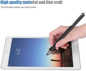 img 2 attached to 🖊️ fo sa Soft Head Stylus Pen: Versatile Cloth Head Lightweight Touch Screen Stylus for Smartphones/Tablets - Black