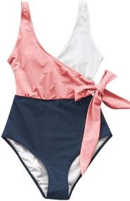 img 3 attached to CUPSHE Womens Bowknot Bathing Swimsuit Women's Clothing in Swimsuits & Cover Ups