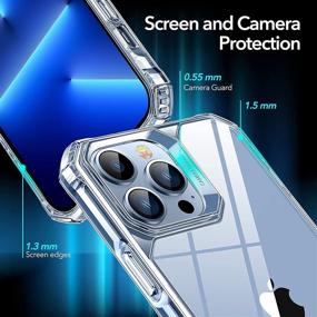 img 1 attached to 📱 ESR Air Armor Case for iPhone 13 Pro Max: Military-Grade Drop Protection, Shock-Absorbing Corners, Yellowing-Resistant, Scratch Resistant, Clear