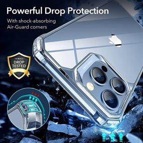 img 2 attached to 📱 ESR Air Armor Case for iPhone 13 Pro Max: Military-Grade Drop Protection, Shock-Absorbing Corners, Yellowing-Resistant, Scratch Resistant, Clear