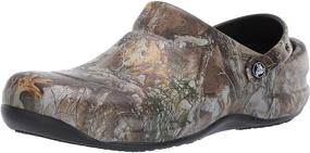 img 4 attached to Crocs Bistro Realtree Khaki Black: Comfortable and Stylish Footwear for Work and Play