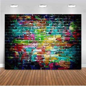 img 3 attached to 📷 Colorful Brick Wall Photography Backdrop Vinyl Graffiti Backdrops - 9x6FT - Ideal for Adults & Children Portrait Photo Background Studio Props Booth, Birthday Party Decor Supplies, Photoshoots - 2.7x1.8m