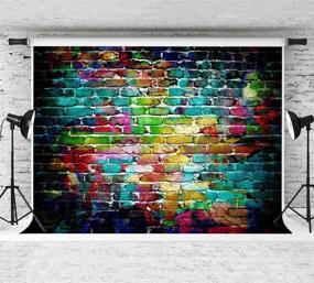 img 2 attached to 📷 Colorful Brick Wall Photography Backdrop Vinyl Graffiti Backdrops - 9x6FT - Ideal for Adults & Children Portrait Photo Background Studio Props Booth, Birthday Party Decor Supplies, Photoshoots - 2.7x1.8m