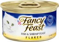 fancy feast flaked fish & shrimp feast cat food - 3 oz, 12 cans: premium delicacy for your feline companion logo