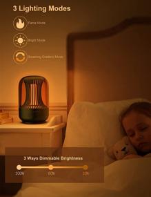 img 1 attached to Enhance your Ambiance with the LED Flame Light Bluetooth Speaker - Dimmable Flickering Fire Flame Effect Lamp for Indoor/Outdoor, with Remote and Rechargeable Night Light Feature - Perfect Christmas Gift for Everyone!