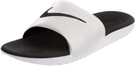 stylish and comfortable: nike slide sandal in white - regular fit логотип