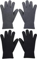 🧤 cooraby kids winter gloves - 2 pairs of polar fleece warm gloves for cold weather supplies logo
