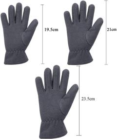 img 3 attached to 🧤 Cooraby Kids Winter Gloves - 2 Pairs of Polar Fleece Warm Gloves for Cold Weather Supplies
