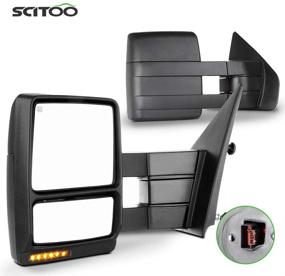 img 4 attached to 🚗 SCITOO 2004-2006 Ford F150 Truck Driver/Passenger Side Mirror Pair - Power Heated with Turn Signal Light - Towing Mirrors