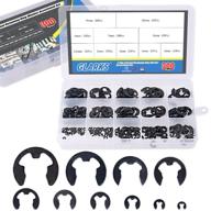 🔧 high-quality glarks 300-piece black alloy steel e-clip external retaining ring washer assortment set – ultimate solution for secure fastening and organized storage logo