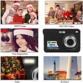 img 3 attached to 📸 Веселые и простые в использовании миницифровые камеры HD для детей - идеальные подарки на день рождения или на Рождество!