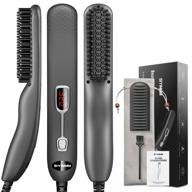 ultimate beard straightener: quick heated comb brush for men - perfect for travel, home or on-the-go styling! logo
