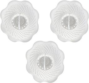 img 4 attached to 🛁 Danco, Inc. 10876 Tub Protector Hair Catcher Strainer &amp; Drain Snake Replacement, Pack of 3 - White (3 Count)