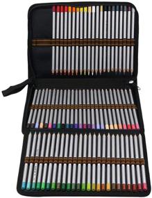 img 4 attached to 🖌️ Color You 3-Layer Colored Pencil Case Holder with Zipper for Artists - Holds 72 Pencils/Suitable for Watercolor Pens, Crayons, and Color Gel Pens (Pencils NOT Included)