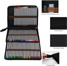 img 2 attached to 🖌️ Color You 3-Layer Colored Pencil Case Holder with Zipper for Artists - Holds 72 Pencils/Suitable for Watercolor Pens, Crayons, and Color Gel Pens (Pencils NOT Included)