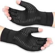 vlela copper infused compression gloves: extra finger 🧤 length for arthritis pain relief in all hand knuckles логотип