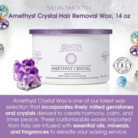 img 2 attached to 💎 Satin Smooth Amethyst Crystal Hair Removal Wax - Luxury at 14oz.