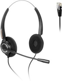 img 4 attached to Corded Headset Binaural Canceling Microphone Office Electronics
