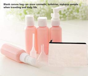 img 1 attached to Pack of 10 Blank Canvas Makeup Bags Cosmetic Pouches with Zipper - 9.1 × 5.9 inch