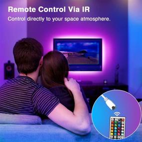 img 2 attached to 🌈 VOLIVO 32.8ft LED Strip Lights - 2 Rolls of 16.4ft 300 LEDs RGB 5050 Lights for Bedroom - Flexible Color Changing with 44 Key IR Remote - Home Kitchen Bed Decoration